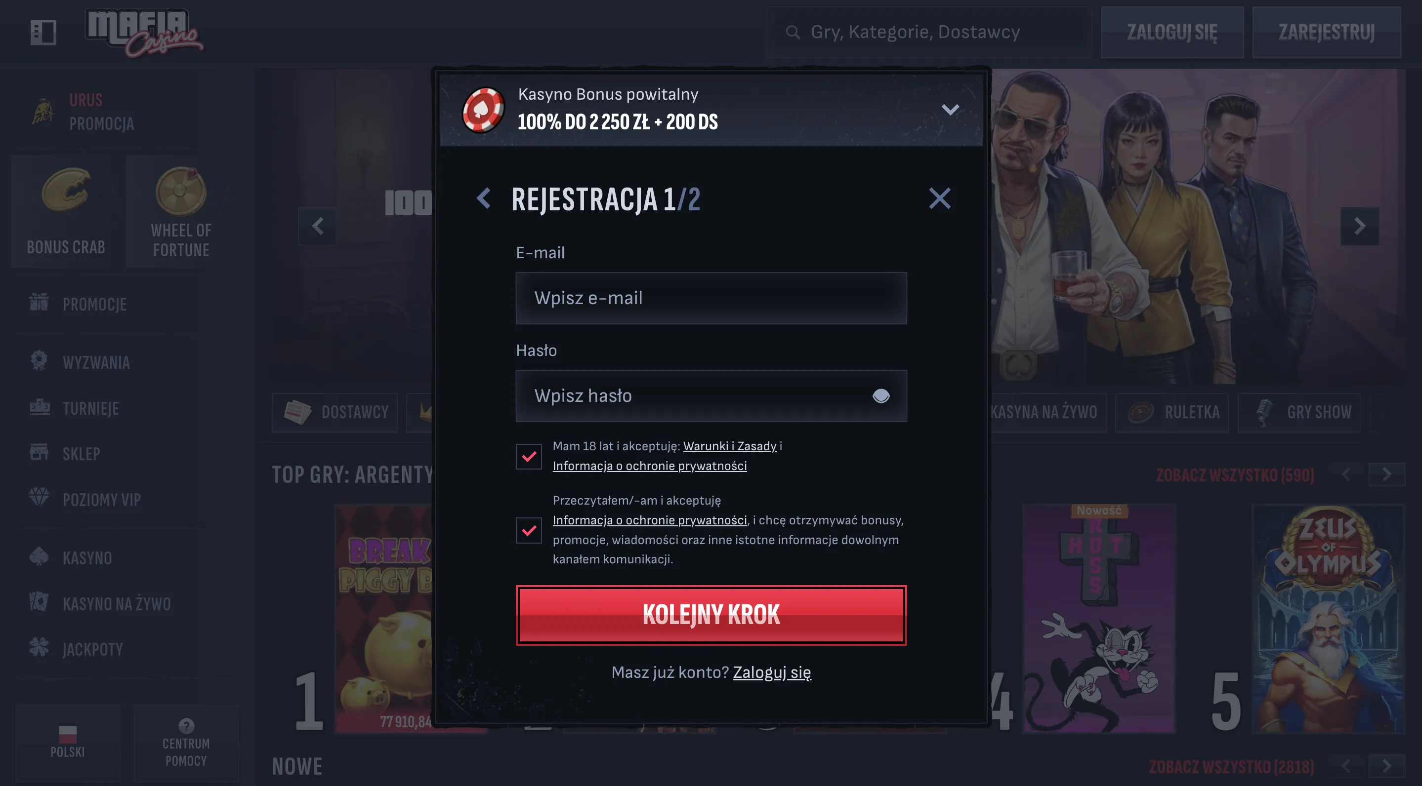 Rejestracja krok po kroku w kasyno online na prawdziwe pieniądze w Polsce